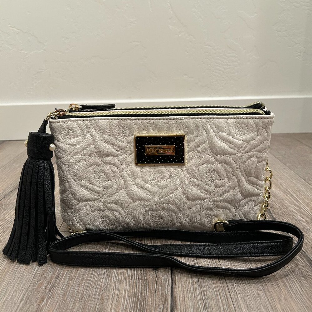 Pink and White Betsey Johnson Cross-body